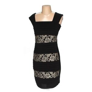 Valerie Bertinelli Black & Gold Dress